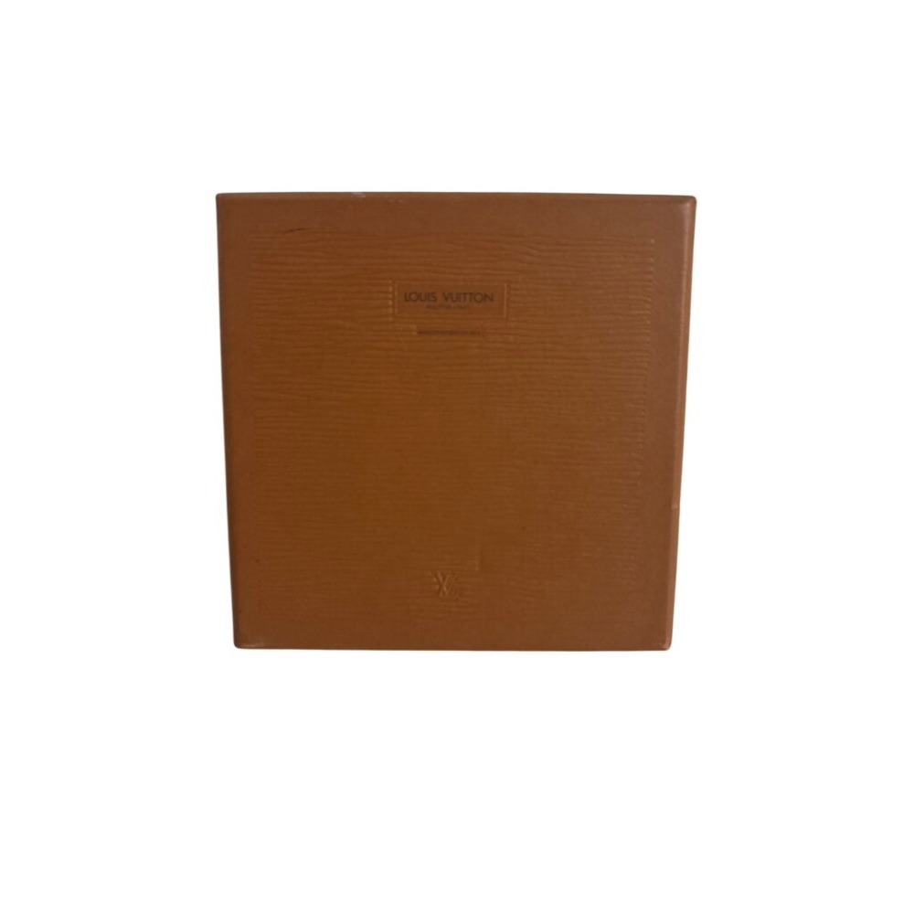 Louis Vuitton Gift Box Small Square Tan Good Vintage Embossed Logo 5.5x5.5